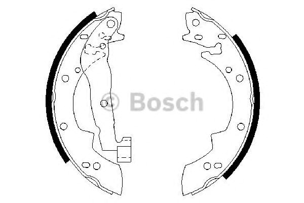 Bosch щоки гальмівні задн. peugeot 1,1-1,9 renault 1,4-2,1 986487076