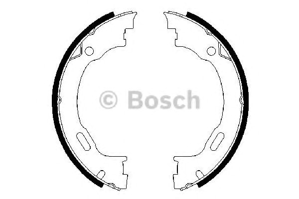 Bosch колодка ручного гальма ml163 98- (18331) 986487609