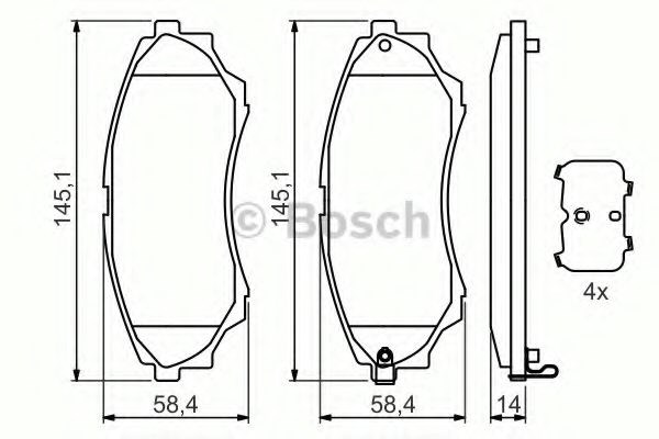 Колодки тормозные дисковые комплект Ford Ranger