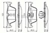 Колодки тормозные дисковые комплект 986494554 BOSCH