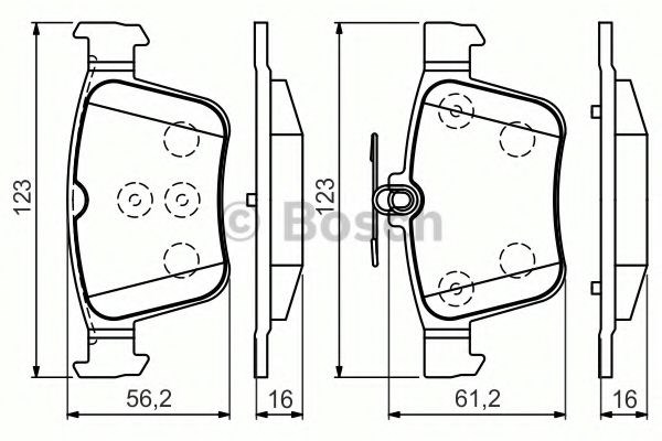 Задние колодки 986494658 BOSCH