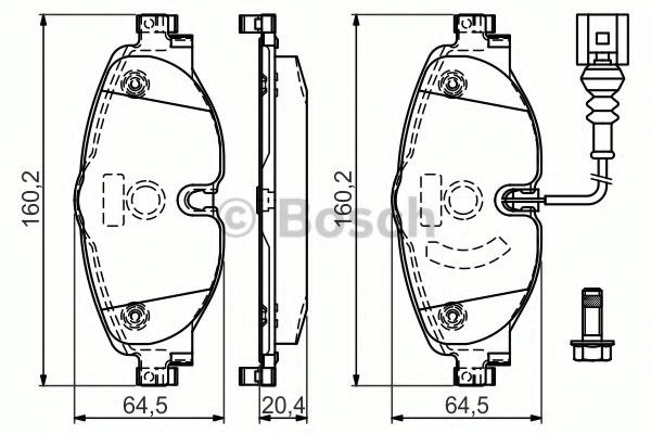 Колодки тормозные дисковые комплект 986494660 BOSCH
