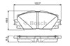 Колодки тормозные дисковые комплект 986494670 BOSCH