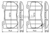 Передние тормозные колодки 986494707 BOSCH