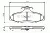 Комплект задних колодок Daewoo Nubira 2