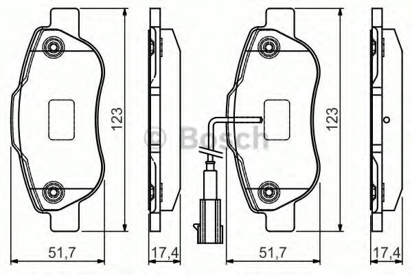 Колодки тормозные дисковые комплект Fiat Panda II