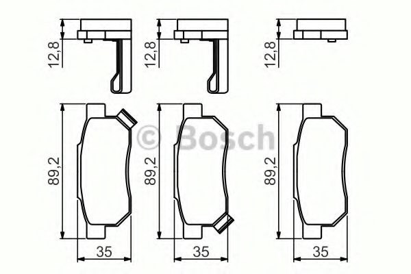 Bosch honda колодки гальмівні задні civic 1,5/1,6 90- 986495256