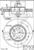 Диск тормозной передний 9913075 BREMBO