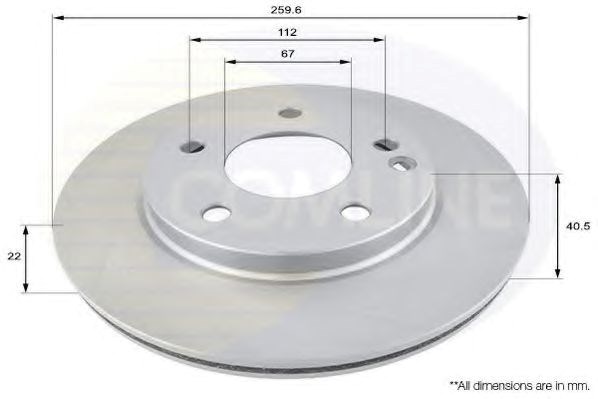 Диск тормозной передний ADC1605V COMLINE