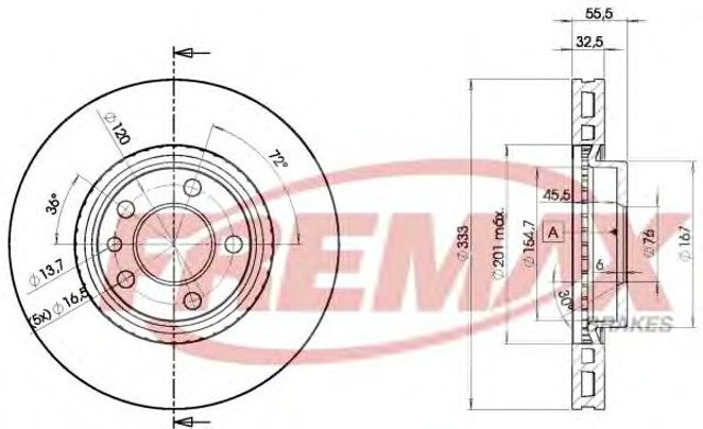 Диск тормозной передний BD3020 FREMAX