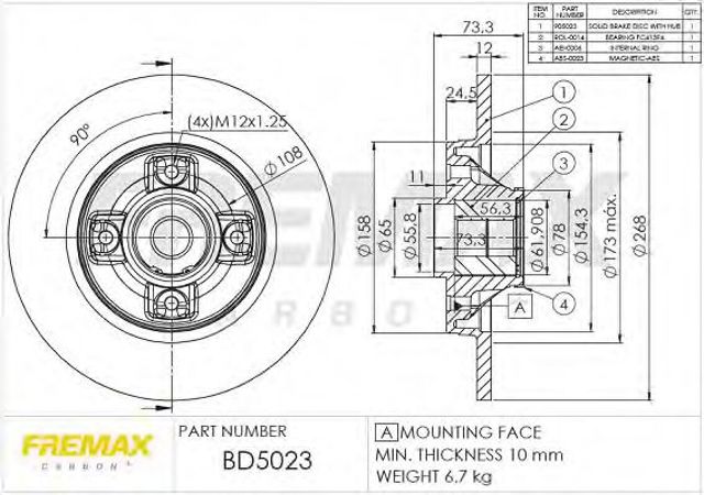 Тормозные диски BD5023 FREMAX