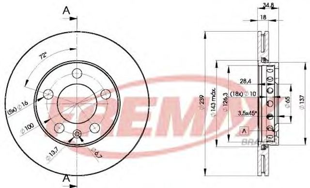 Передний тормозной диск BD5308 FREMAX