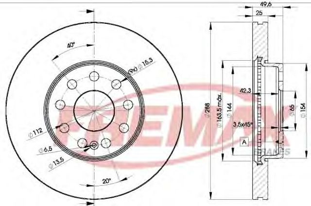 Ремкомплект передних тормозов BD5615 FREMAX