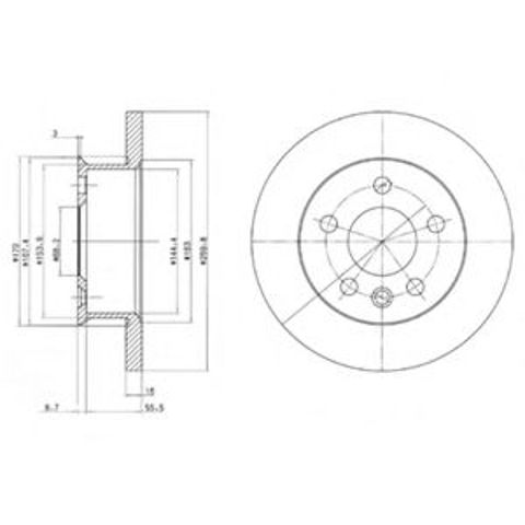 Ротор тормозной BG2716 DELPHI