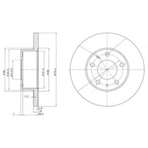 Ротор тормозной BG2845 DELPHI