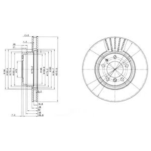 Диск тормозной передний BG3039 DELPHI