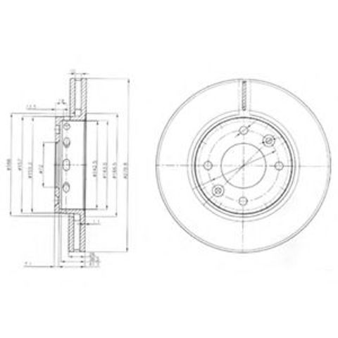 Передний тормозной диск BG3800 DELPHI