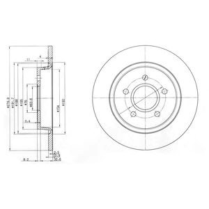 Диск тормозной задний BG3897C DELPHI