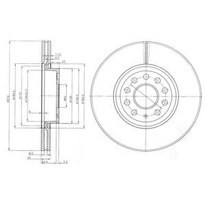 Передний тормозной диск BG3953C DELPHI
