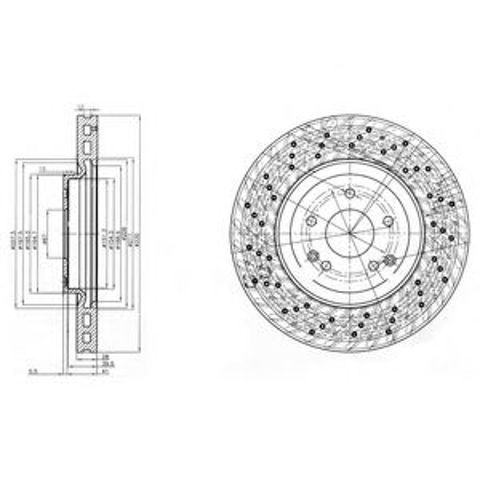 Тормоз дисковый передний BG3985C DELPHI