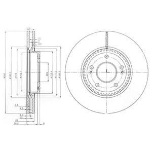 Передний тормозной диск BG4011 DELPHI