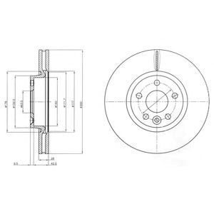 Передний тормозной диск BG4094C DELPHI