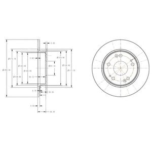 Задний дисковый тормоз BG4118C DELPHI