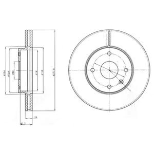 Передний тормозной диск BG4193 DELPHI