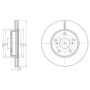 Delphi toyota гальмівний диск передн. auris 07- BG4232