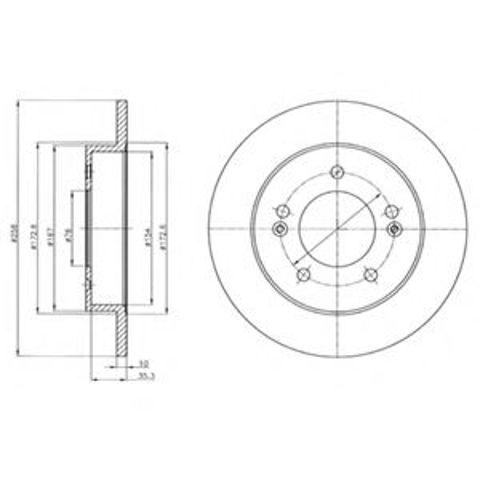 Дисковый тормоз BG4310 DELPHI