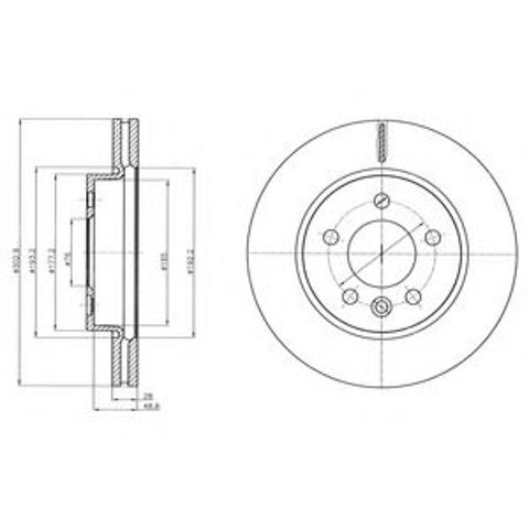 Диск тормозной передний BG4343C DELPHI