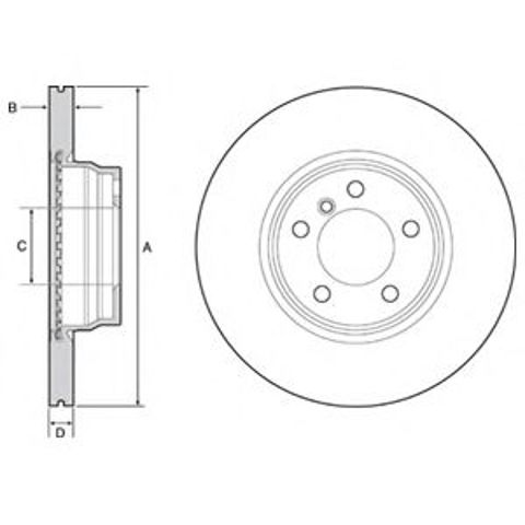 Диск тормозной передний BG4458C DELPHI