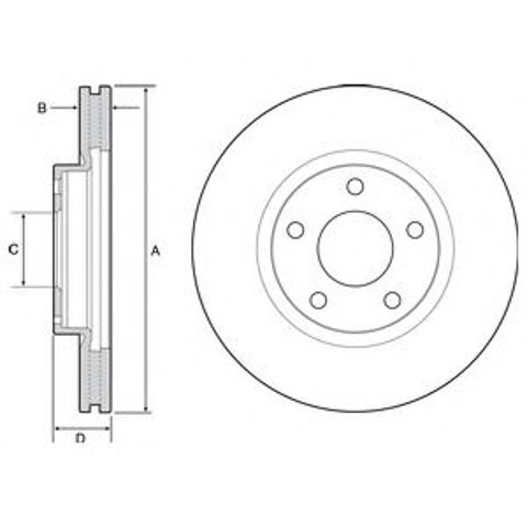 Тормоз дисковый передний BG4562C DELPHI