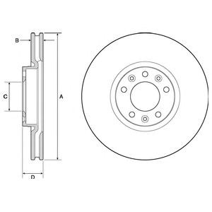 Диск тормозной передний BG4696C DELPHI