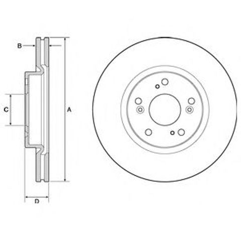 Диск тормозной передний BG4698C DELPHI