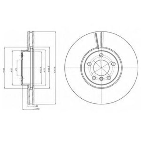 Передний тормозной диск BG9063C DELPHI