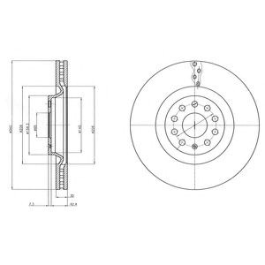 Диск тормозной передний BG9109C DELPHI