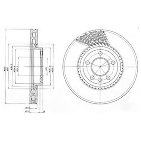 Передний тормозной диск BG9892 DELPHI