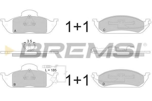 Колодки BP2897 BREMSI