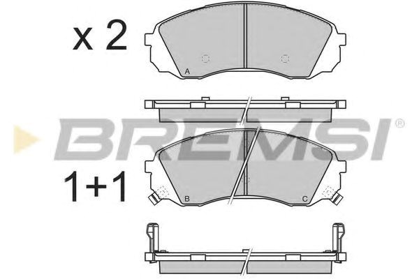 Колодки передние BP3336 BREMSI