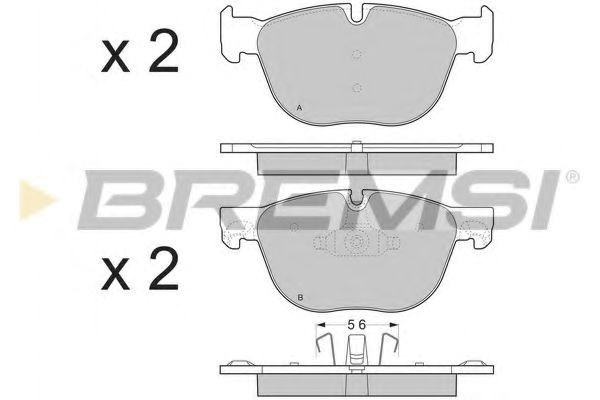 Колодки передние BP3371 BREMSI