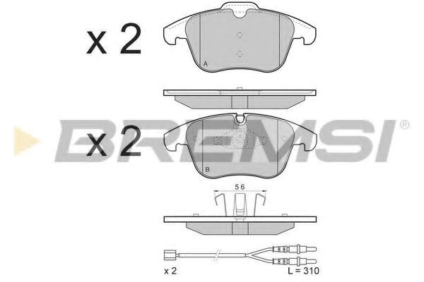 Колодки BP3487 BREMSI