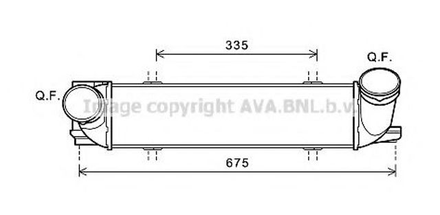 Радиатор интеркуллера BW4438 AVA
