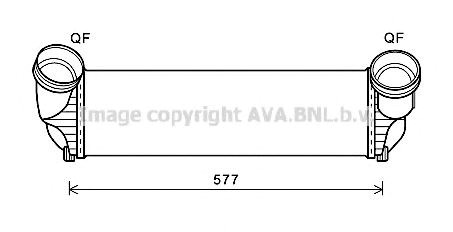 Радиатор интеркуллера BWA4543 AVA