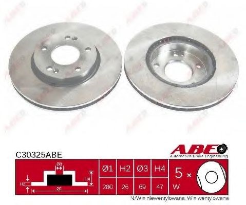 Передний тормозной диск C30325ABE ABE