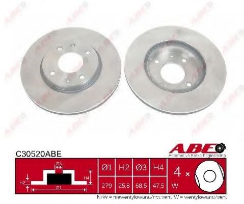 Ротор тормозной C30520ABE ABE
