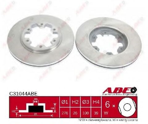 Тормоз дисковый передний C31044ABE ABE