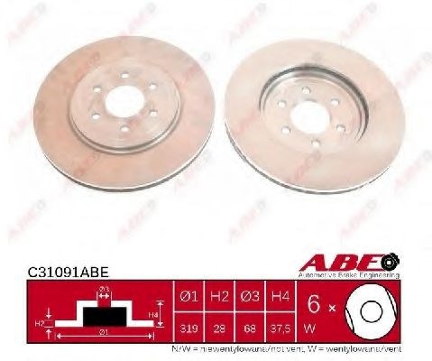 Передний тормозной диск C31091ABE ABE