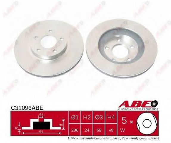Передний тормозной диск C31096ABE ABE