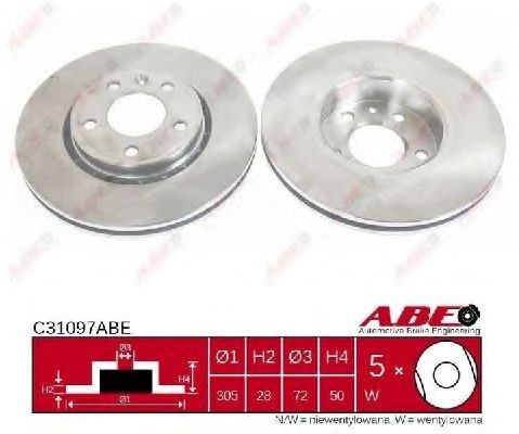 Тормоз дисковый передний C31097ABE ABE